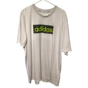 Adidas Primeblue ~ White/Camo Box Logo Short Sleeve T-Shirt ~ Men's Size 2 XL